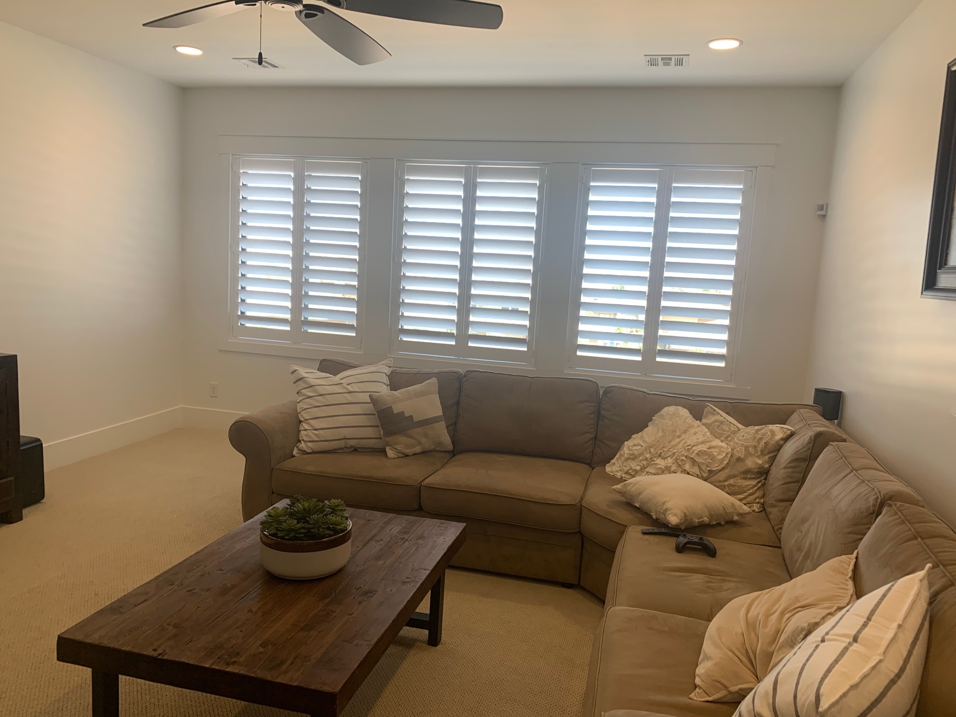 Wide-Span Living Room Shutters